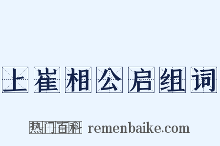 上崔相公启组词是什么意思的图片
